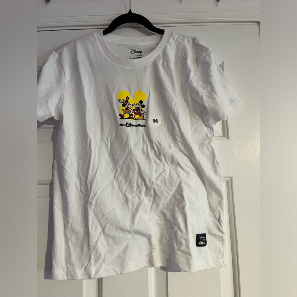 Mickey Mouse white Vans tshirt medium